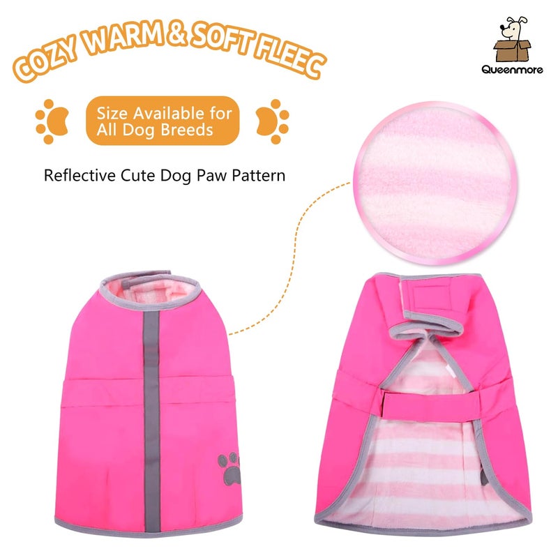 Queenmore Cold Weather Dog Coats Loft Reversible Winter Fleece Dog Vest Waterproof Pet Jacket Available in Extra Small, Small, Medium, Large Extra Large Sizes - Image 2